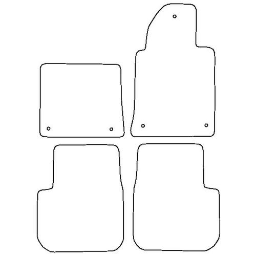Tailored Car Mats Ferrari 612 SCAGLIETTI Shorter Passenger (With Fixings) (from 2004 to 2010)