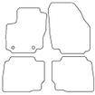 Tailored Car Mats Ford MONDEO MK4 (Oval Fixings) (Left Hand Drive) (from 2007 to 2012)