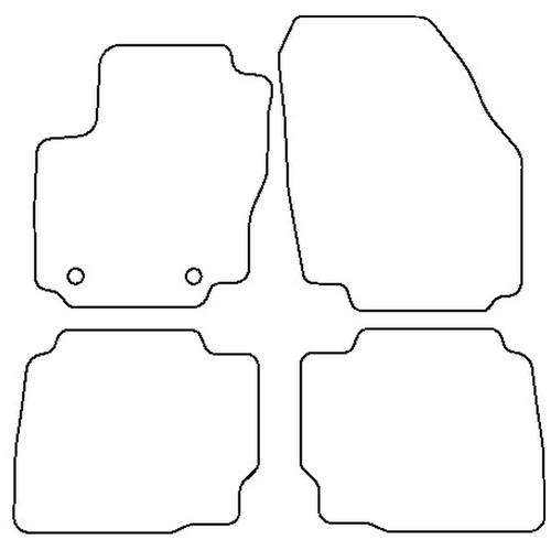 Tailored Car Mats Ford MONDEO MK4 (Oval Fixings) (Left Hand Drive) (from 2007 to 2012)