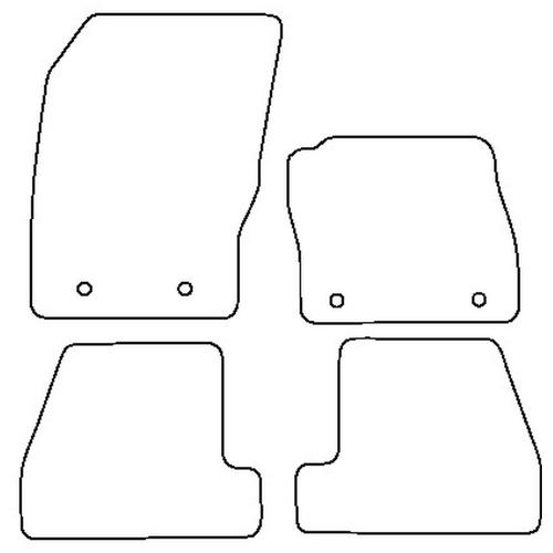 Tailored Car Mats Ford FOCUS MK3 Facelift (Both Fronts Fixings) (from 2015 to 2018)