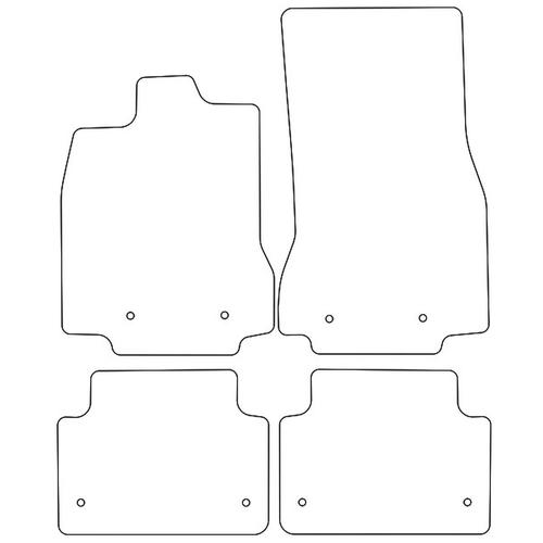Tailored Car Mats Jaguar XF Saloon (X250) (Left Hand Drive) (from 2008 to 2013)