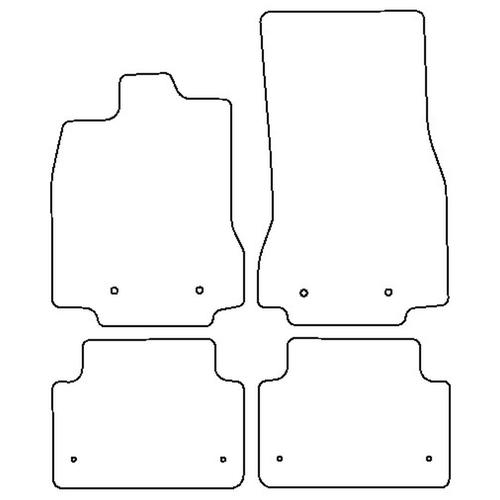 Tailored Car Mats Jaguar XF Saloon (X250) (Left Hand Drive) (from 2013 to 2015)