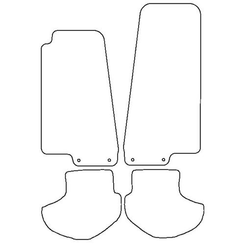Tailored Car Mats Jaguar XK (X100) Coupé/Convertible (TWO EYELETS) (Left Hand Drive) (from 1996 to 2006)