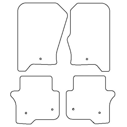 Tailored Car Mats Land Rover DISCOVERY 4 (Fixings ALL 4 Mats) (from 2009 to 2016)