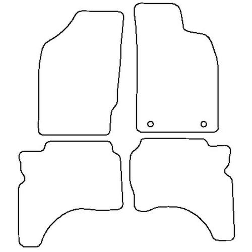 Tailored Car Mats Mitsubishi L200 DOUBLE-CAB (from 2001 to 2006)