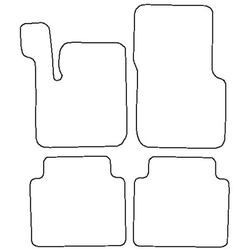 Tailored Car Mats Renault AVANTIME (Two Separate Rears) (Left Hand Drive) (from 2001 to 2003)