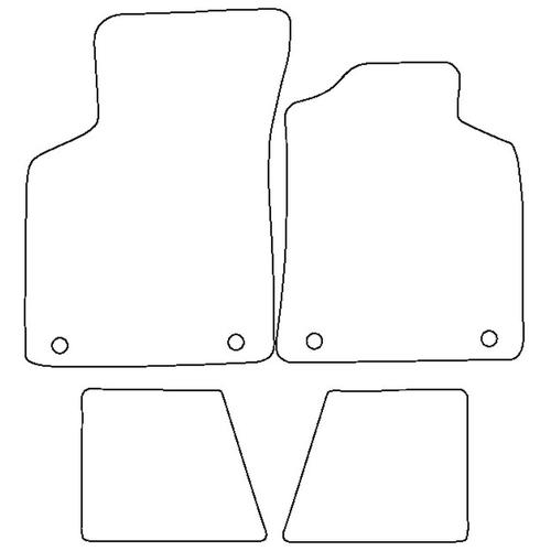 Tailored Car Mats Audi TT Coupé MK1 Front WHEEL DRIVE (from 2004 to 2006)