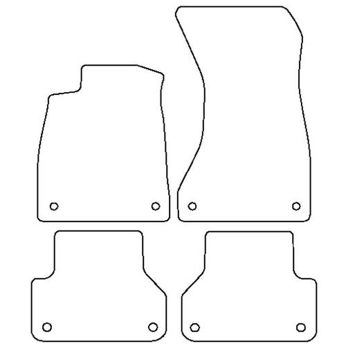 Tailored Car Mats Audi A4 (B9) Left Hand Drive With Rear Fixings (Left Hand Drive) (from 2016 to 2019)