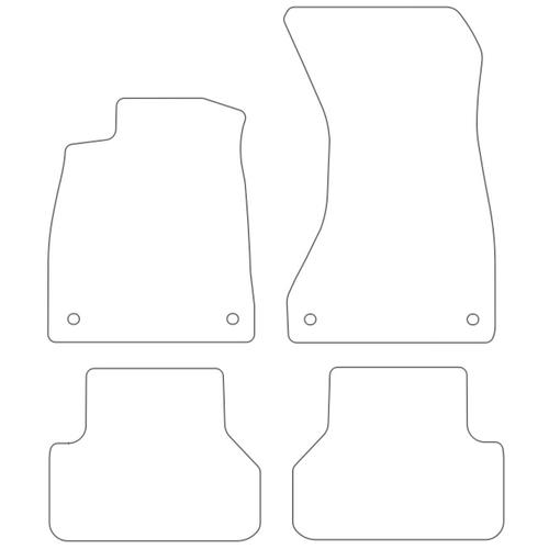 Tailored Car Mats Audi A4 (B9) Left Hand Drive Without Rear Fixings (Left Hand Drive) (from 2020 onwards)
