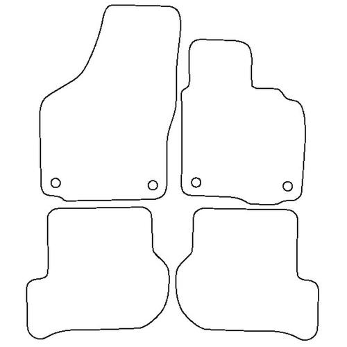 Tailored Car Mats Skoda OCTAVIA (Round STUD FIX Fronts Only) (from 2004 to 2013)