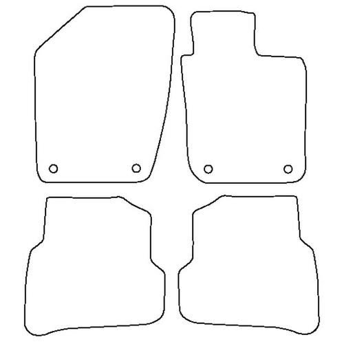 Tailored Car Mats Skoda FABIA (Round STUD Fixings) (from 2015 onwards)