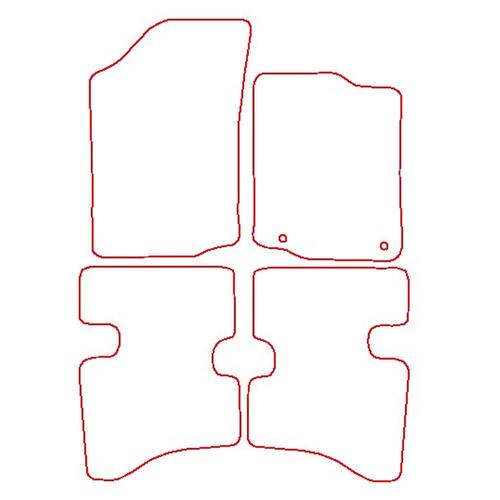 Tailored Car Mats Toyota AYGO (TWO Fixings Driver) (from 2005 to 2014)