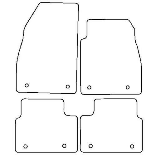 Tailored Car Mats Vauxhall INSIGNIA (Front + Rear Fixings) (from 2013 to 2017)