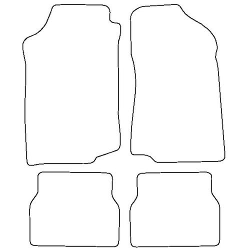 Tailored Car Mats Volkswagen GOLF MK2 RALLYE (Left Hand Drive) (from 1987 to 1990)