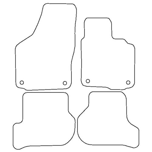 Tailored Car Mats Volkswagen GOLF MK5 (Oval TWIST Fixings) (from 2004 to 2007)
