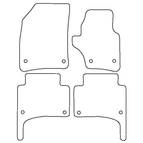 Tailored Car Mats Volkswagen TOUAREG (1st GEN) Oval Fixings (from 2003 to 2007)