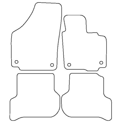 Tailored Car Mats Volkswagen GOLF PLUS (Round STUD Fixings) (from 2007 onwards)