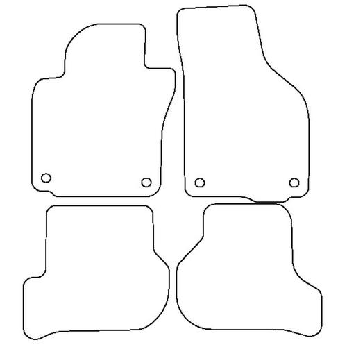 Tailored Car Mats Volkswagen GOLF MK6 (Left Hand Drive) (from 2008 to 2012)
