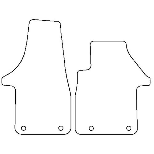 Tailored Car Mats Volkswagen Transporter T5 - 2pc fronts (from 2003 to 2015)