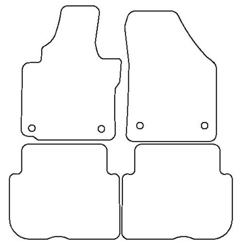 Tailored Car Mats Volkswagen TOURAN (Left Hand Drive) (from 2003 to 2010)