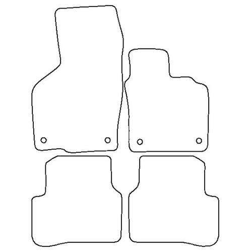 Tailored Car Mats Volkswagen PASSAT (Round STUD Fixings) (from 2007 to 2015)