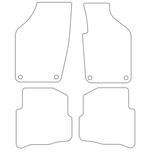 Tailored Car Mats Volkswagen POLO 4 (Oval Fixings) (from 2002 to 2009)