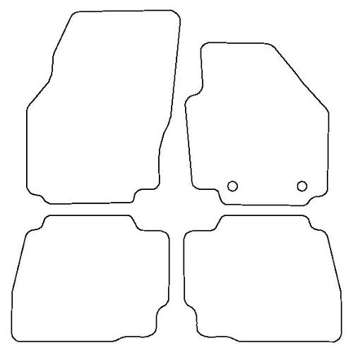 Tailored Car Mats Ford Mondeo Mk4 (Oval Fixings)