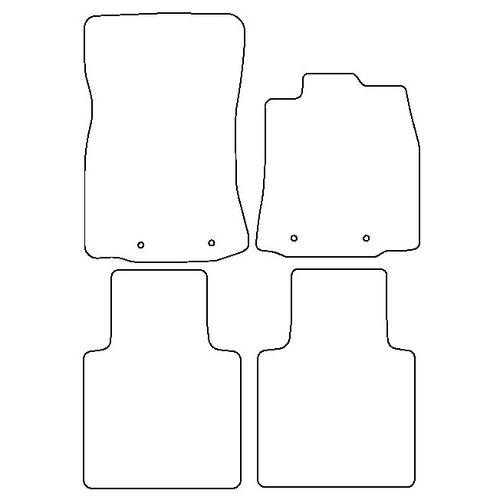 Tailored Car Mats Jaguar XJ Series (X351) LWB (Eyelets On Fronts Only)