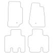 Tailored Car Mats Jeep Wrangler 4dr (Jk) Single Eyelets