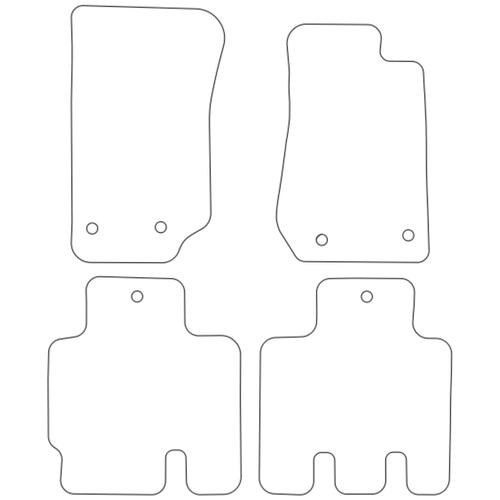 Tailored Car Mats Jeep Wrangler 4dr (Jk) Double Eyelets