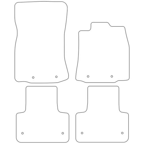 Tailored Car Mats Jaguar XJ Series (X351) SWB (Eyelets Front and Rear)