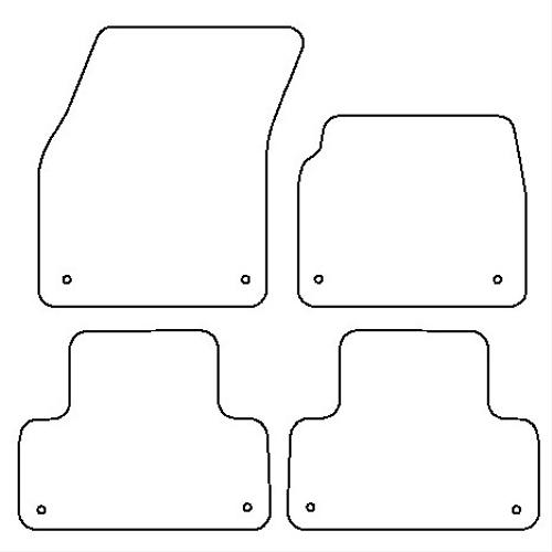 Tailored Car Mats Land Rover Range Rover Evoque L538 (Rear Holes 4CM Bottom)