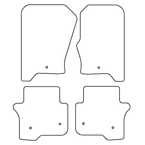Tailored Car Mats Land Rover Discovery 4 (Fixings All 4 Mats)
