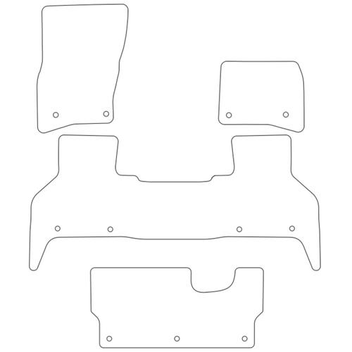 Tailored Car Mats Land Rover Defender L663 130 8 Seater