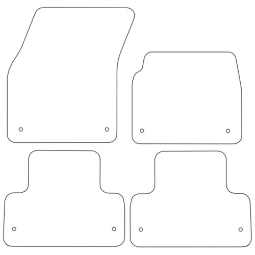 Tailored Car Mats Land Rover Range Rover Evoque L538 (Rear Holes 7CM Bottom)