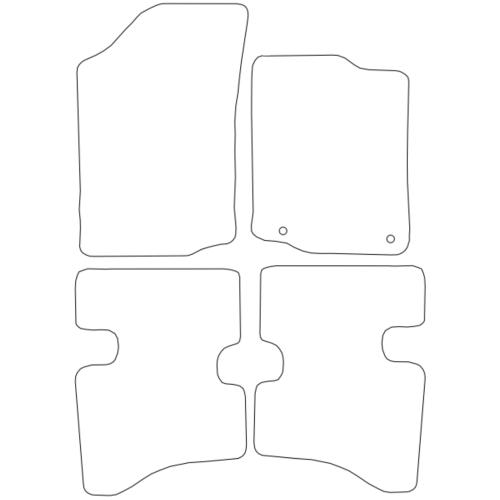 Tailored Car Mats Peugeot 107 (Two Fixings Driver)