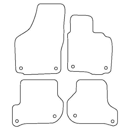 Tailored Car Mats Skoda Octavia (Round Stud Fix All 4)