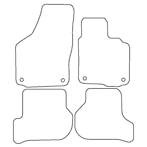 Tailored Car Mats Volkswagen Golf Mk5 (Oval Twist Fixings)