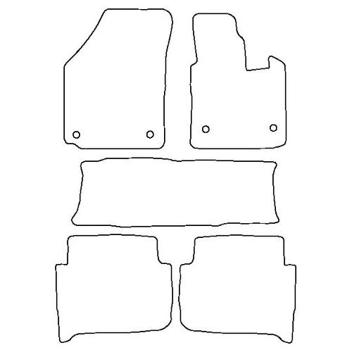 Tailored Car Mats Volkswagen Touran MPV (Oval Twist Fixings)