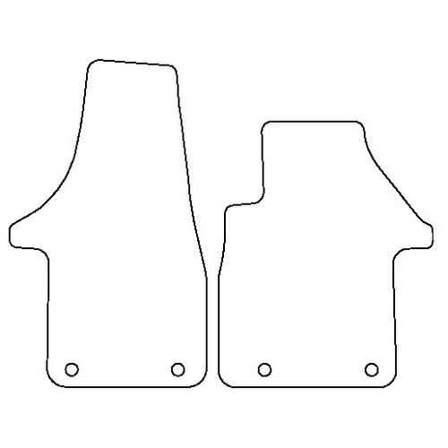 Tailored Car Mats Volkswagen Transporter T5 - 2pc Fronts -