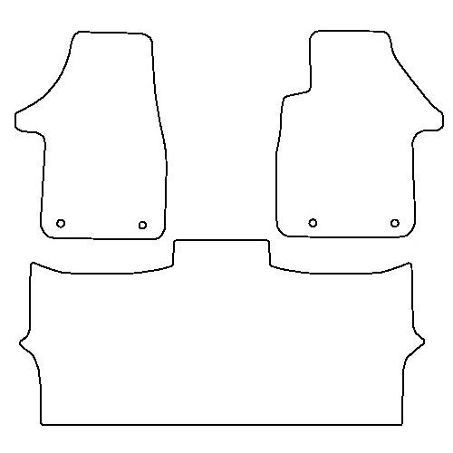 Tailored Car Mats Volkswagen Transporter T6- Fronts + Second Row