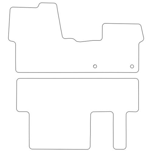 Tailored Car Mats Vauxhall Vivaro C + Second Row