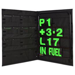 Brown and Geeson Standard Black Aluminium Pit Board Kit - Green Numbers & Bag