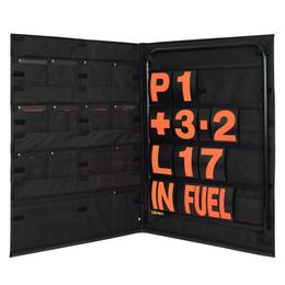 Brown and Geeson Standard Black Aluminium Pit Board Kit - Orange Numbers & Bag