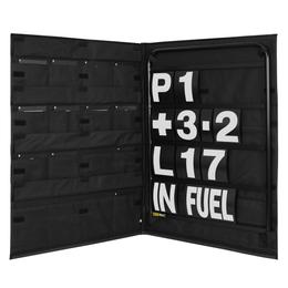 Brown and Geeson Standard Black Aluminium Pit Board Kit - White Numbers & Bag