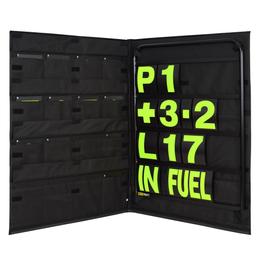 Brown and Geeson Standard Black Aluminium Pit Board Kit - Yellow Numbers & Bag