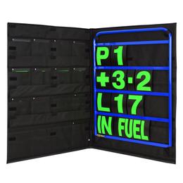 Brown and Geeson Standard Blue Aluminium Pit Board Kit - Green Numbers & Bag
