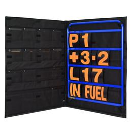 Brown and Geeson Standard Blue Aluminium Pit Board Kit - Orange Numbers & Bag