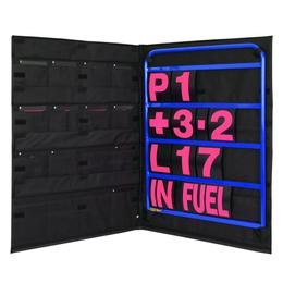 Brown and Geeson Standard Blue Aluminium Pit Board Kit - Pink Numbers & Bag