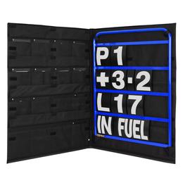 Brown and Geeson Standard Blue Aluminium Pit Board Kit - White Numbers & Bag